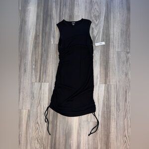 Justify Black Ruched Mini Dress